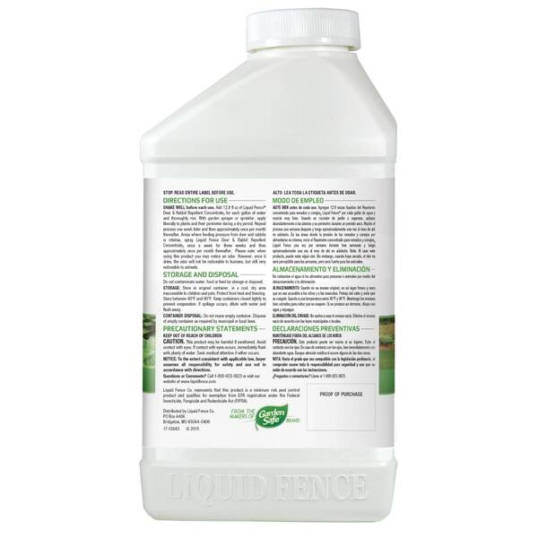 Liquid Fence 32 Oz Concentrate Deer And Rabbit Repellent Hg 71106 2 The Home Depot Liquid Fence 32 Oz Concentrate Deer And Rabbit Repellent Hg 71106 2 The Home Depot