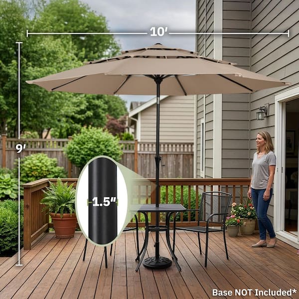 10 market patio umbrella SunVilla ft. SunVilla for excellent stability Pure Garden 10FT Patio Umbrella