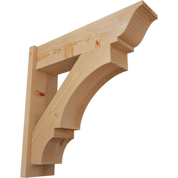 Ekena Millwork 8 in. x 28 in. x 28 in. Balboa Traditional Smooth Douglas Fir Outlooker