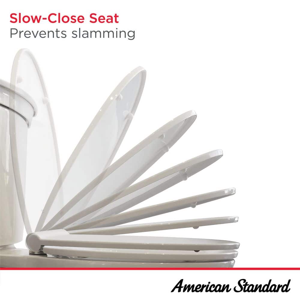 White Antimicrobial Slow-Close Elongated Toilet Seat