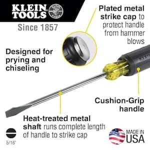 5/16 in. Keystone-Tip Flat Head Demolition Driver with 6 in. Round Shank