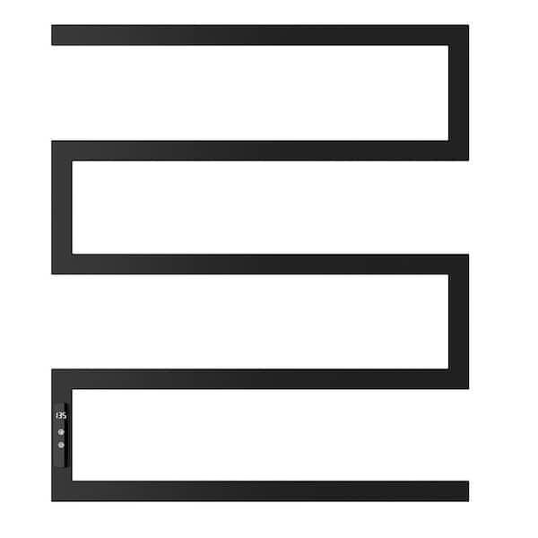 Tower Warmer Rack, Heated Towel Rack with 9H Timer, Stainless Steel Electric Drying Towel Rack for Bathroom in Black