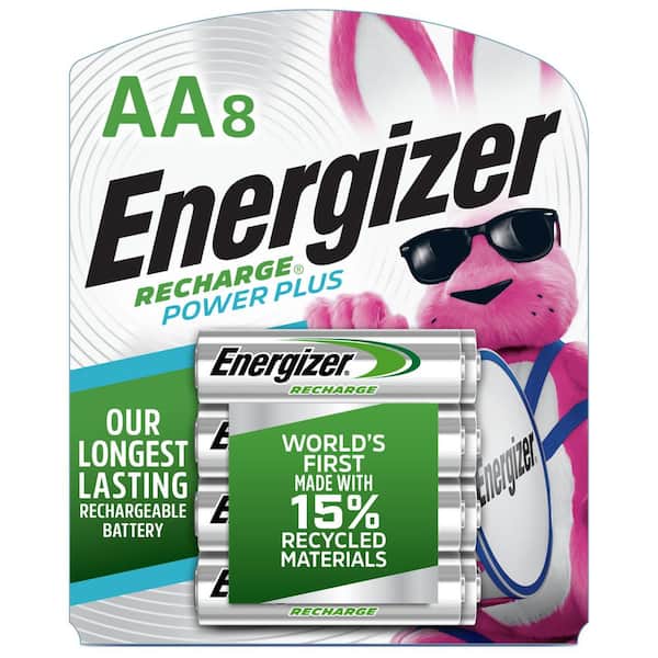 Energizer Power Plus Rechargeable AA Batteries (8-Pack), Double A Batteries