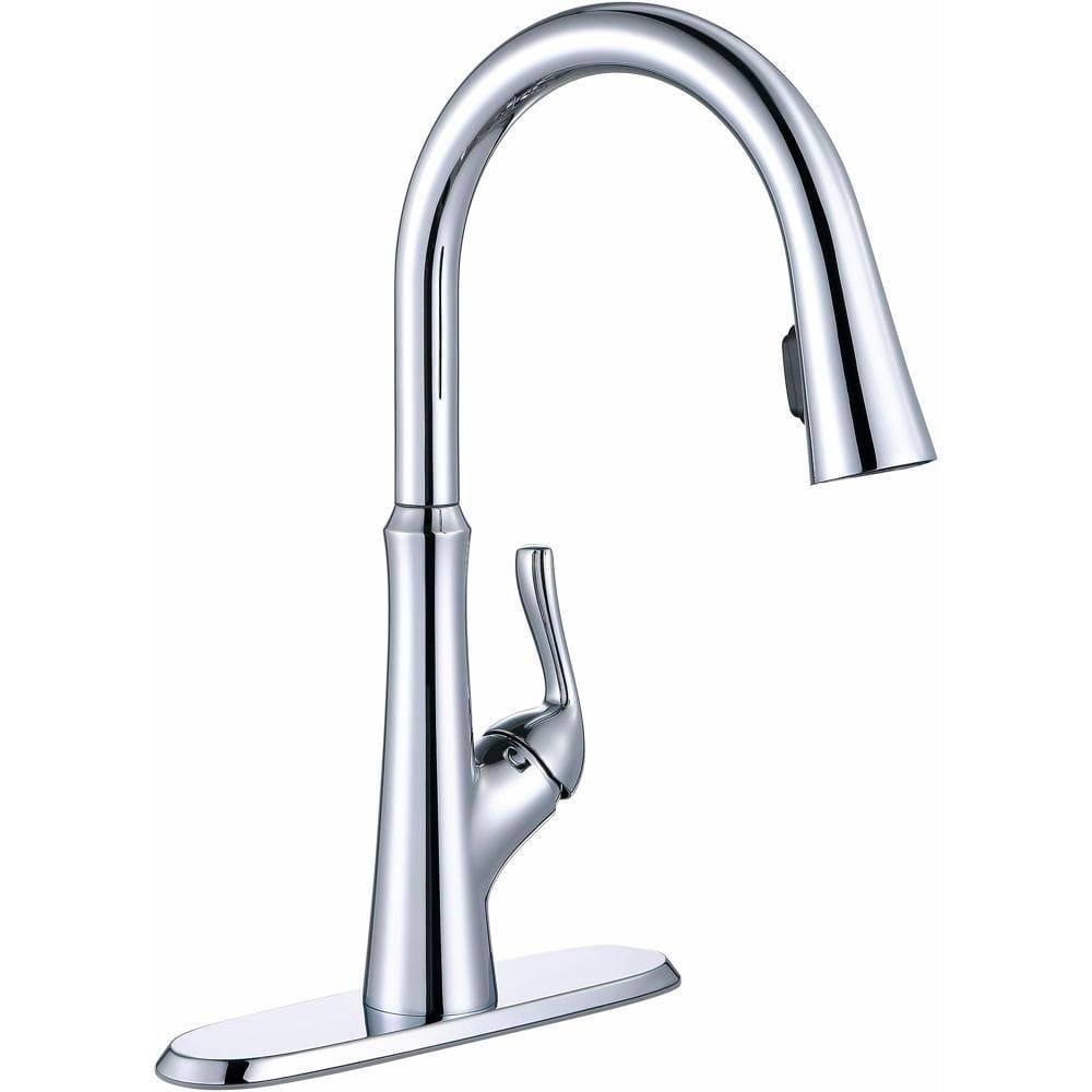 Premier Creswell Single-Handle Pull-Down Sprayer Kitchen Faucet with Concealed Sprayer in Chrome, Polished Chrome -  3558066