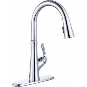 Creswell Single-Handle Pull-Down Sprayer Kitchen Faucet with Concealed Sprayer in Chrome