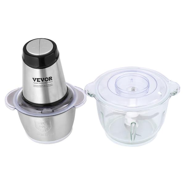 POSAME Mini Food Processor Meat Grinders Electric,Small Kitchen Food  Chopper Vegetable Fruit Cutter Onion Slicer Dicer, Blender and Mincer, with  4-Cup Glass Bowl-White 