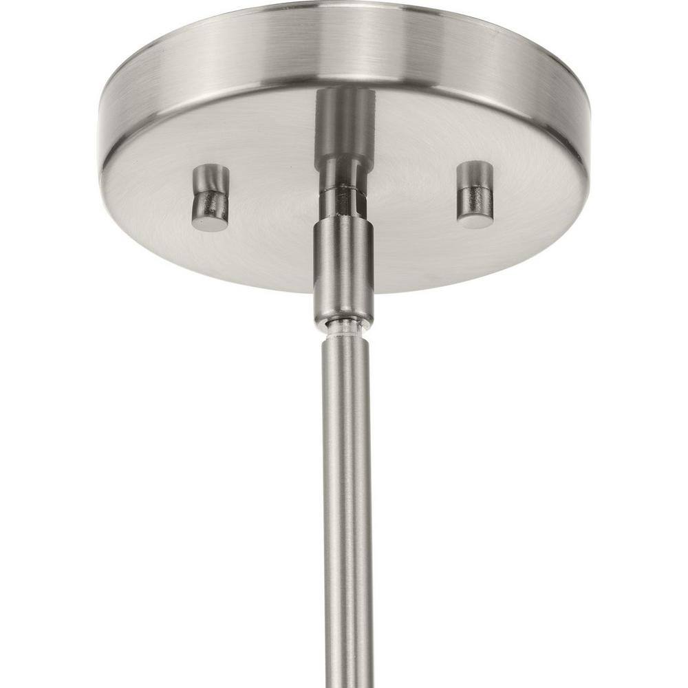 Haas Brushed Nickel 6-Light Chandelier with Opal Glass Globes