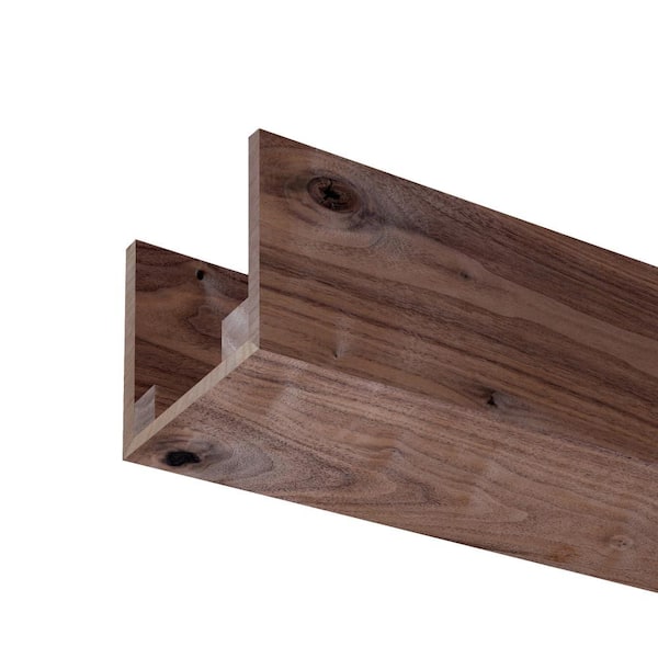 Ornamental Mouldings 5.5 in. W x 5.5 in. H x 92 in. L Rustic Walnut Box Faux Beam