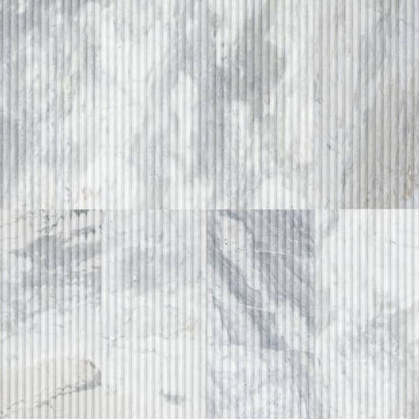 Capri Blue Milano Ribbo 12 in. x 24 in. Honed Marble Fluted Wall Tile (4 sq. ft./Case)