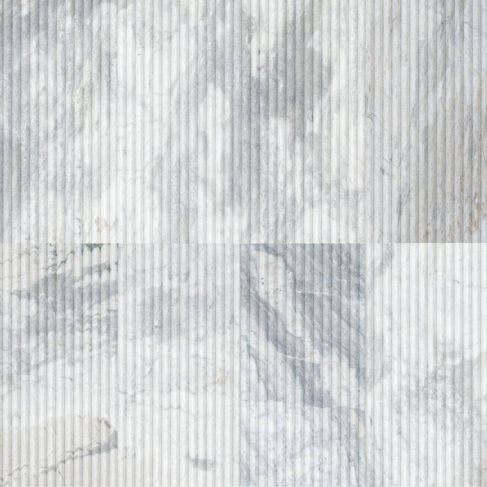Capri Blue Milano Ribbo 12 in. x 24 in. Honed Marble Fluted Wall Tile (50 cases/200 sq. ft. /pallet) price history on PriceWatchPro
