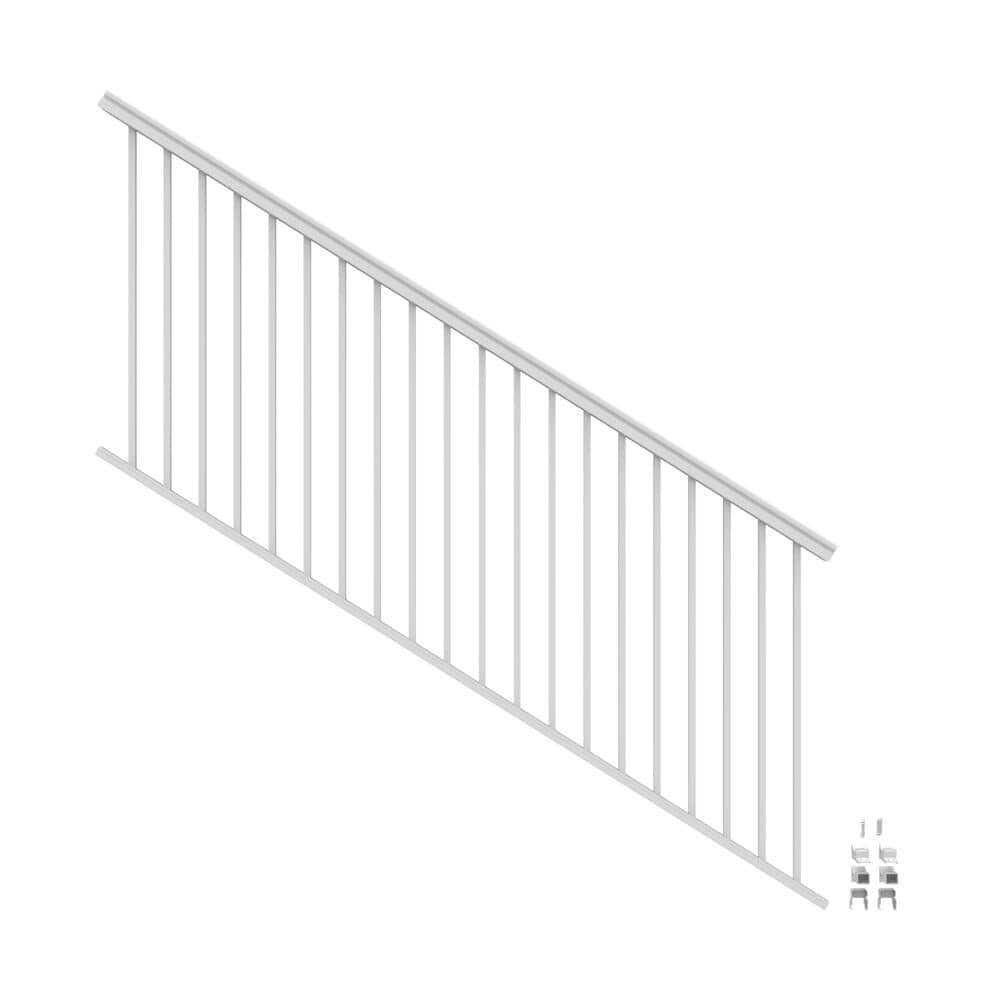 Barrette Outdoor Living VersaRail Classic 8 ft. x 42 in. White Aluminum ...