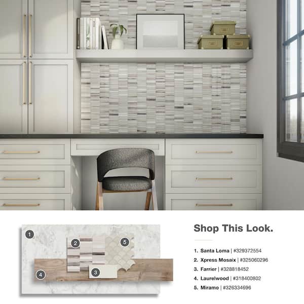 Daltile Miramo Pearl 3-1/4 in. x 3-1/4 in. Glossy Ceramic