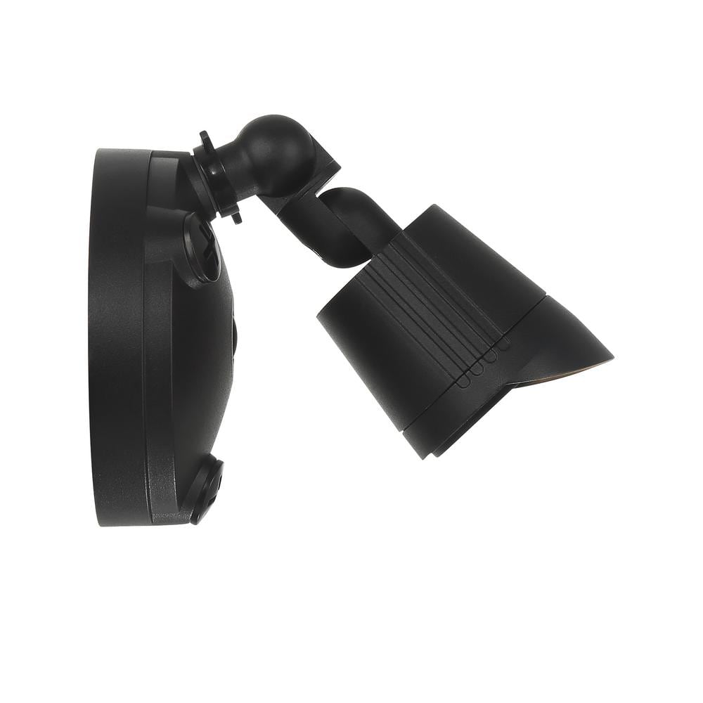 Black Integrated LED Outdoor Security Flood Light