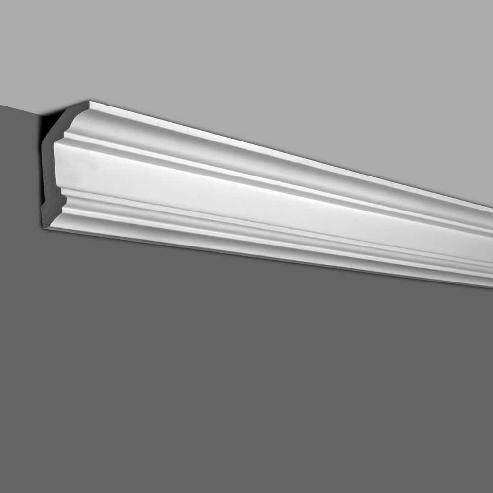6-inch White Primed Polyurethane Crown Moulding Sample