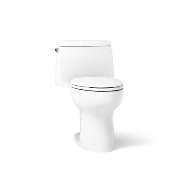 Santa Rosa 12 in. Rough In 1-Piece 1.28 GPF Single Flush Elongated Chair Height Toilet in White with Soft Close Seat