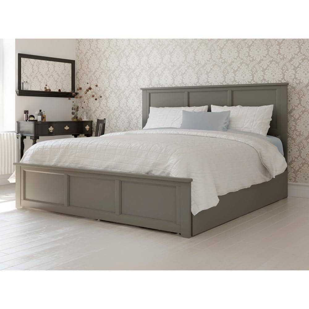 Afi Madison Gray Solid Wood Frame King Size Platform Bed With Matching Footboard And Twin Xl Afi Madison Gray Solid Wood Frame King Size Platform Bed With Matching Footboard And Twin Xl
