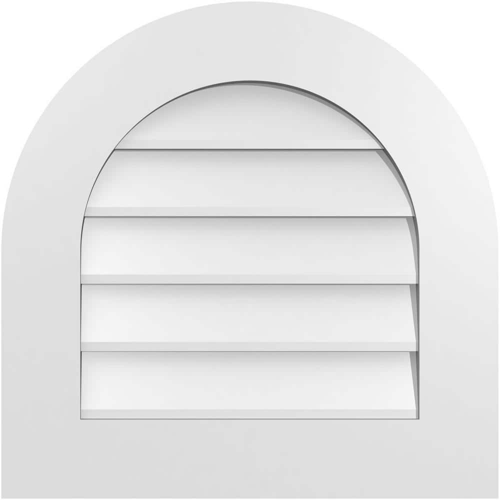 22 in. x 22 in. Round Top Surface Mount PVC Gable Vent: Decorative with Standard Frame price history on PriceWatchPro