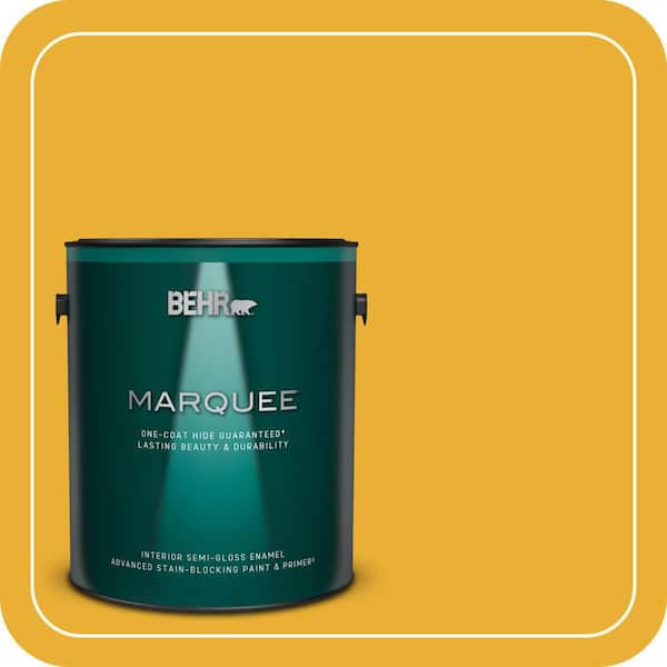 BEHR MARQUEE 1 gal. #P280-7 Midsummer Gold Semi-Gloss Enamel Interior Paint & Primer