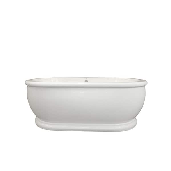 Hydro Systems Domingo 70 in. Acrylic Flatbottom Air Bath Bathtub in White