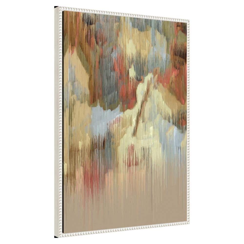 Summer Abstract Beaded Framed Canvas Wall Art