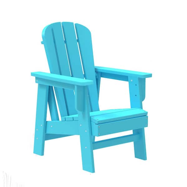 Kahomvis Blue Plastic Adirondack Chair (1-Pack)