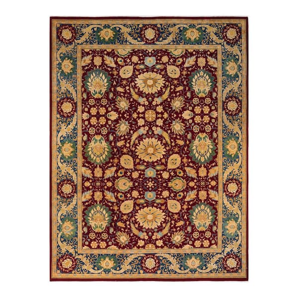 Solo Rugs Mogul One-of-a-Kind Traditional Red 9 ft. 0 in. x 12 ft. 3 in. Oriental Area Rug