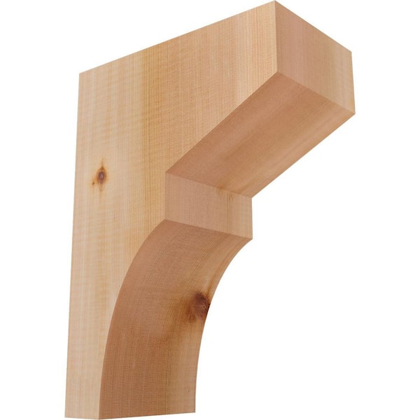 Ekena Millwork 5-1/2 in. x 10 in. x 14 in. Western Red Cedar Monterey Smooth Corbel
