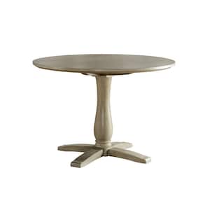Ocala Round Gray Wood 44 in. Pedestal Dining Table Seats 4