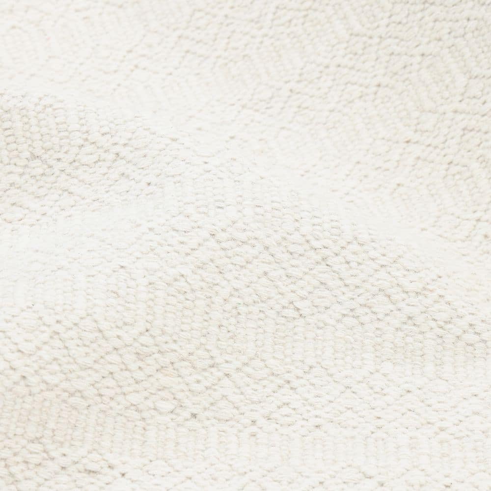 Handmade Ivory Wool 60'' x 36'' Flatweave Area Rug