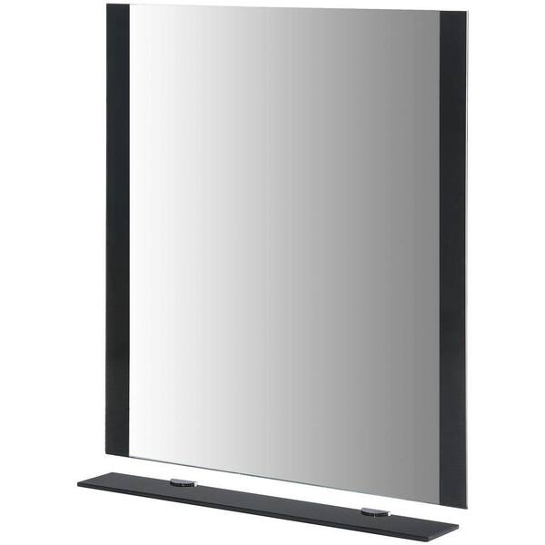 RYVYR Krom C 28 in. W x 32 in. L Wall Mirror in Black