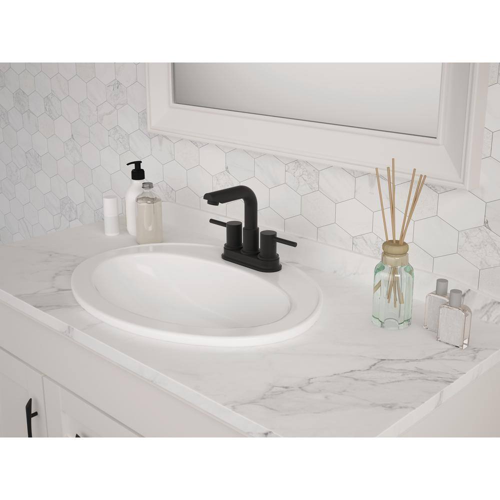 Casmir Matte Black 2-Handle Centerset Bathroom Faucet