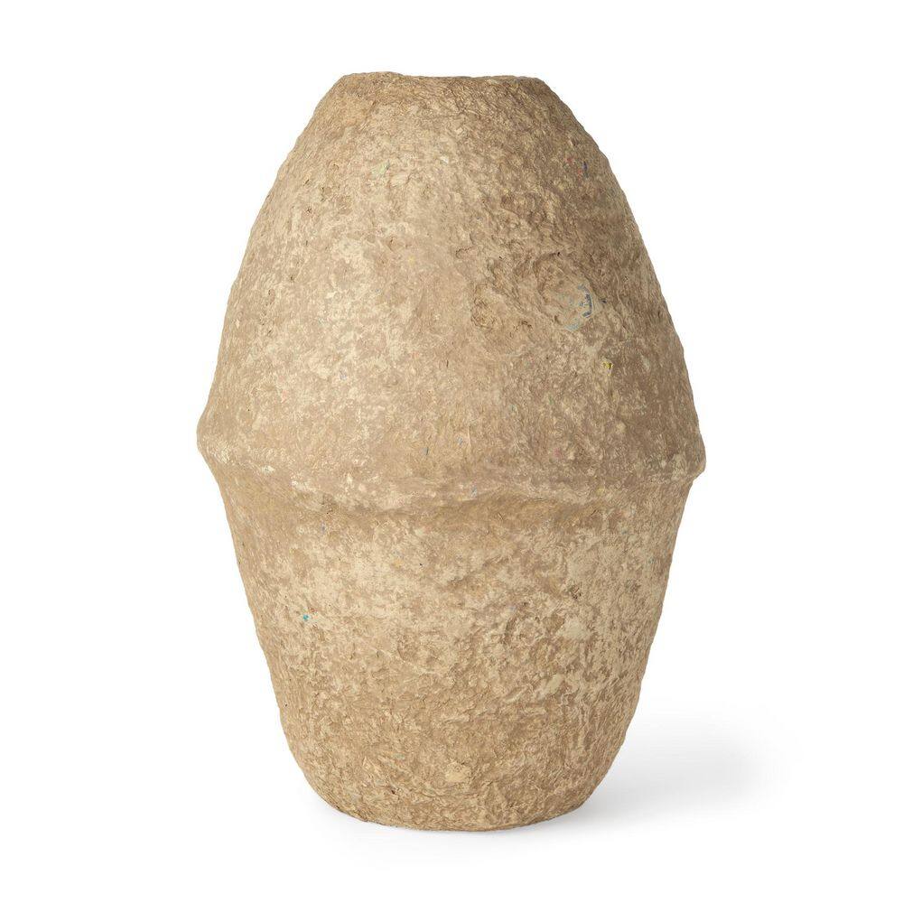 Rundal Large 18 in. Beige Paper Mache Cylindrical Decorative Vase price history on PriceWatchPro