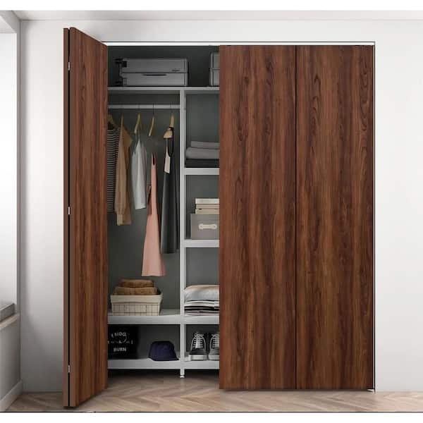 CALHOME 56 in. x 86 in. x 3/4 in. Solid Core Dark Walnut Composite