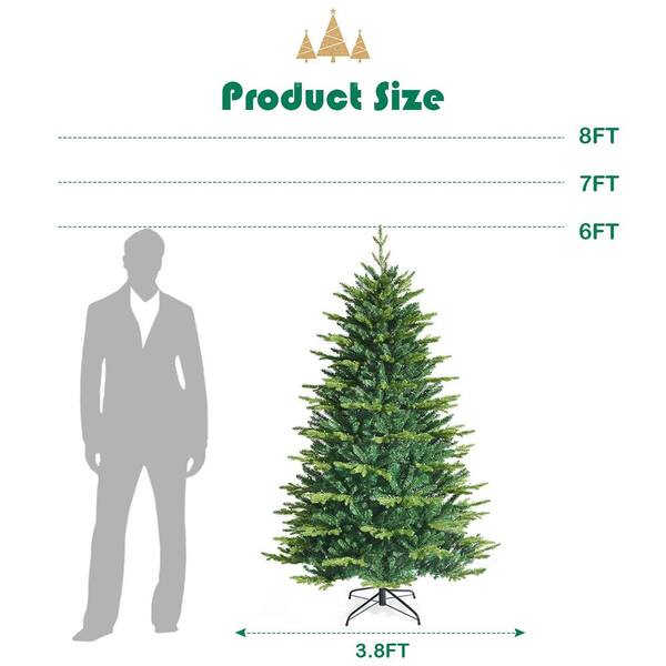 6 ft. Pre-Lit Green Fir Artificial Christmas Tree with 350 LED Lights 9  Functional Multi-color Remote controller
