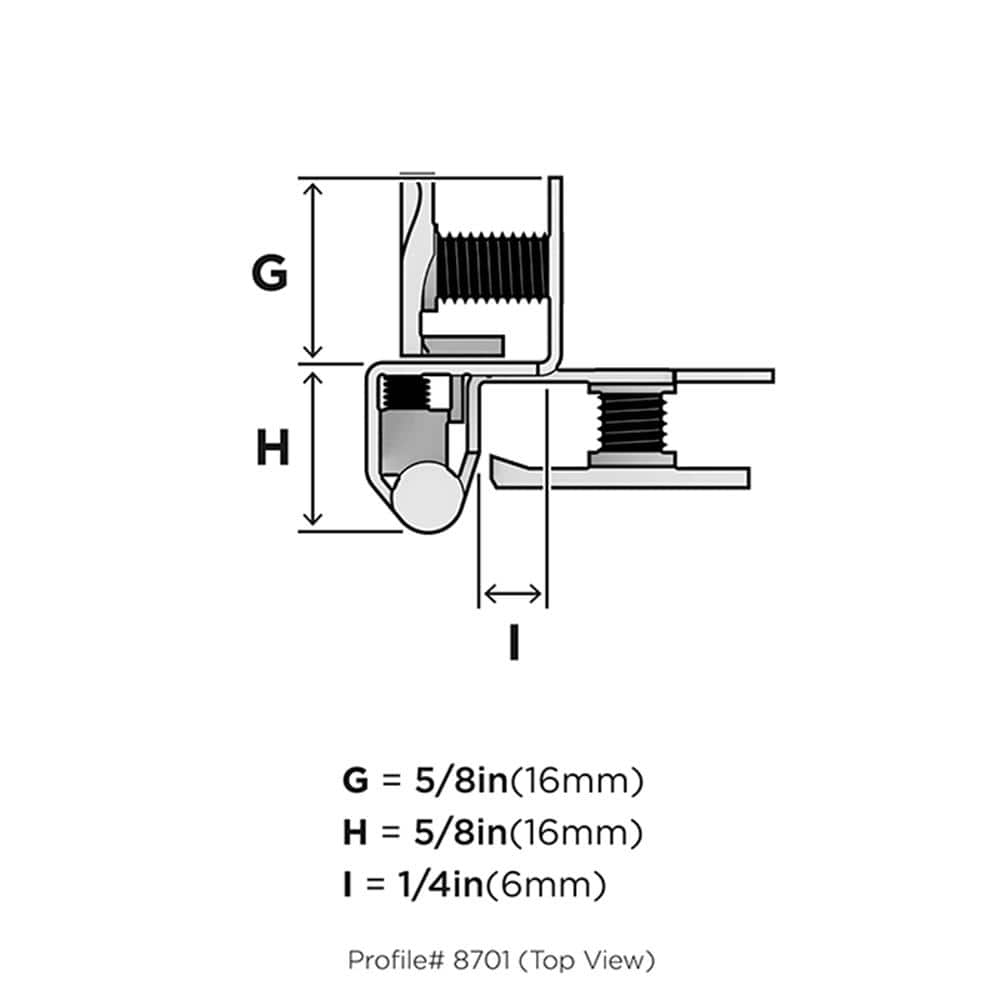 Oil Rubbed Bronze Frameless Cabinet Hinges - 2 Pack