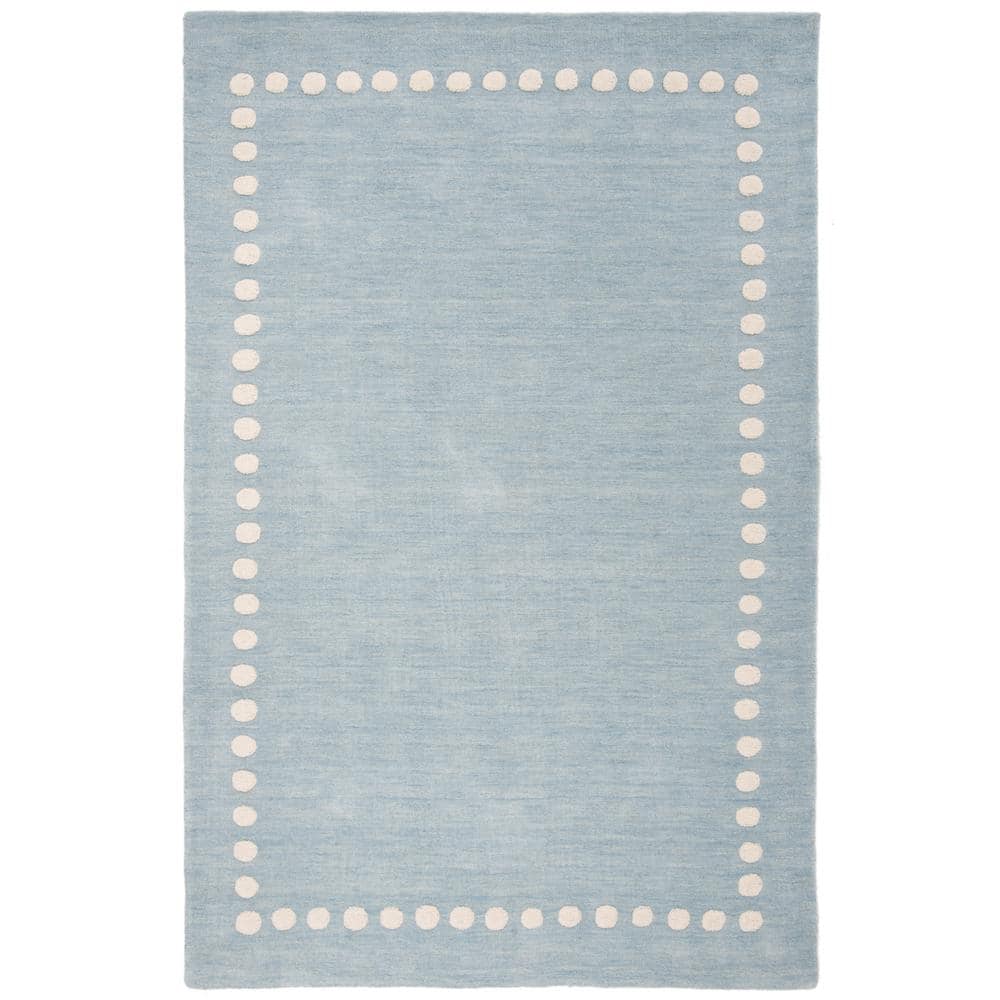 Blue Hand-Tufted Wool Kids' 8' x 10' Rug