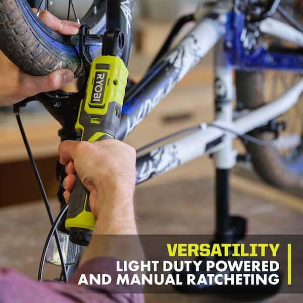 RYOBI - USB Lithium 1/4 in. Ratchet Kit with 2.0 Ah Battery and USB Charging Cable with USB Lithium 2.0 Ah Battery