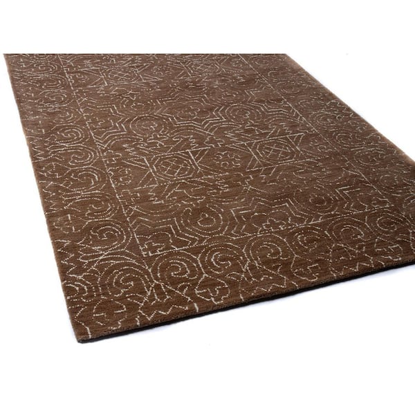 Venezia Cinnamon 9 ft. x 12 ft. Geometric Contemporary Area Rug
