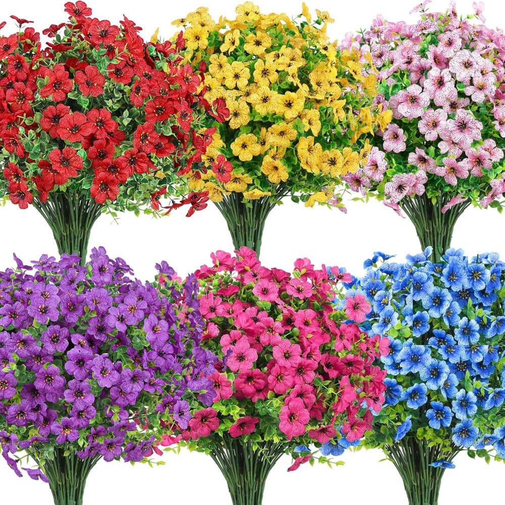 Afoxsos 14 in. Multicolor (Purple/Rose Red/Yellow/Red/Blue/Pink