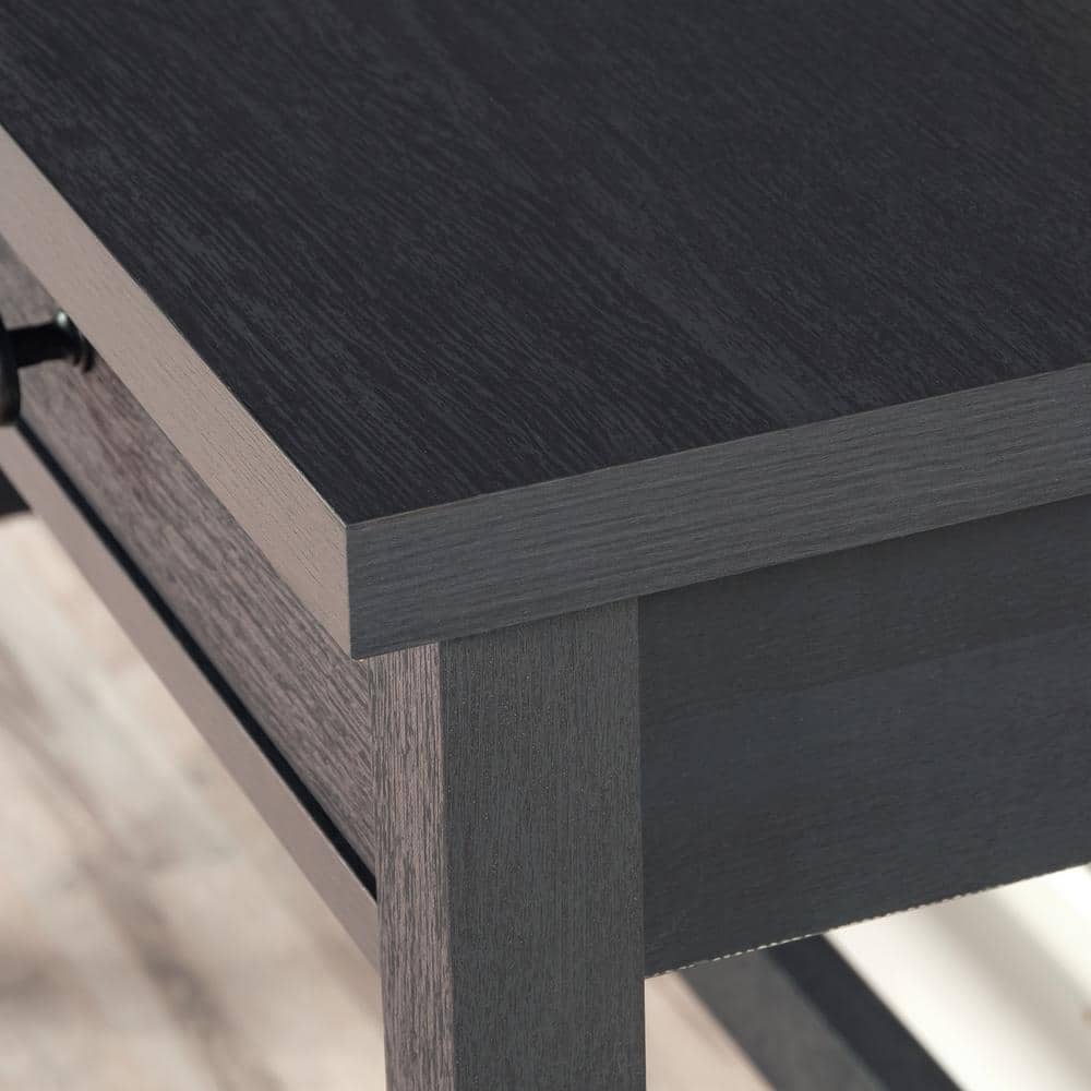 Raven Oak Rectangular Writing Desk with Dual Drawers