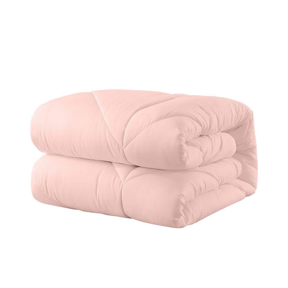 Blush Full/Queen Chevron Stitch Down Alternative Comforter Set