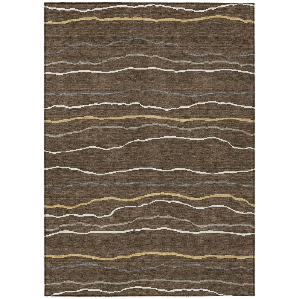 Chantille Machine Washable Indoor/Outdoor Abstract ACN2974 Chocolate 10 ft. x 14 ft. Area Rug price history on PriceWatchPro