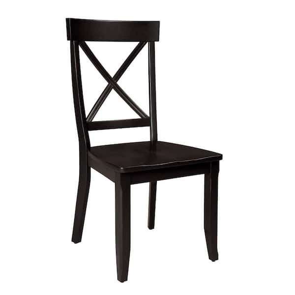HOMESTYLES Black Dining Chairs (Set of 2)