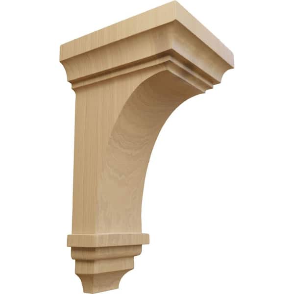 Ekena Millwork 6 in. x 12 in. x 6-3/4 in. Cherry Large Jefferson Wood Corbel
