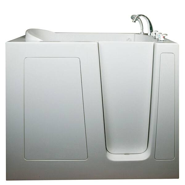 Ella Deep 4.58 ft. x 30 in. Walk-In Air and Hydrotherapy Massage Bathtub in White with Right Drain/Door