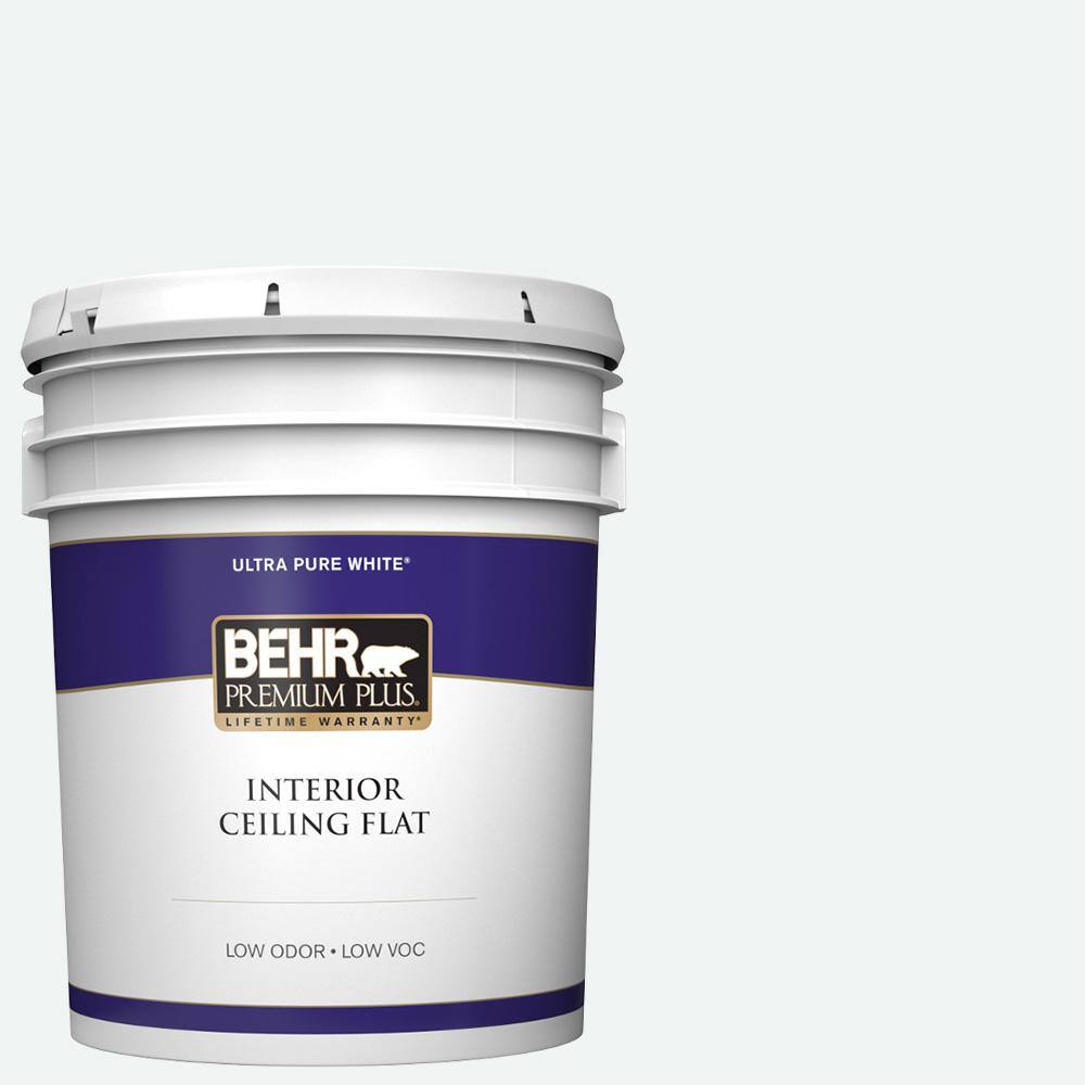 BEHR PREMIUM PLUS 5 gal. BLW09 Bakery Box Ceiling Flat Interior Paint