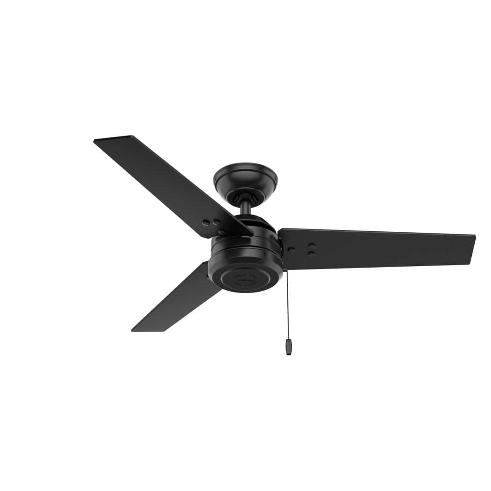 Hunter Cassius 44 in. Indoor/Outdoor Matte Black Ceiling Fan For Patios or Bedrooms 50260 Sansujyuku sansujyuku.com