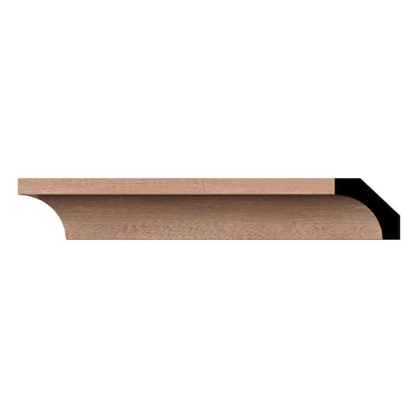 Ekena Millwork WM86 0.56 in. D x 1.63 in. W x 96 in. L Wood (Sapele Mahogany) Crown Moulding