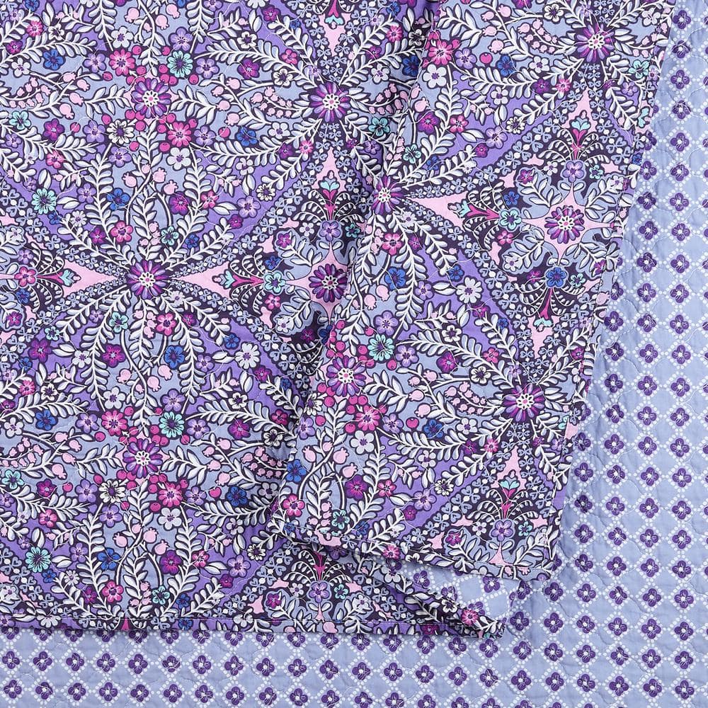 Purple Kaleidoscope Cotton Standard Pillow Sham