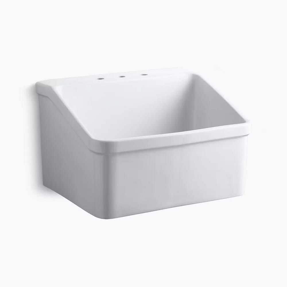 YK☆ KOHLER 28 in. x 22 in. x 17.5 in. Vitreous China 3-Hole Utility